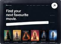 Movie Explorer interface, full project view